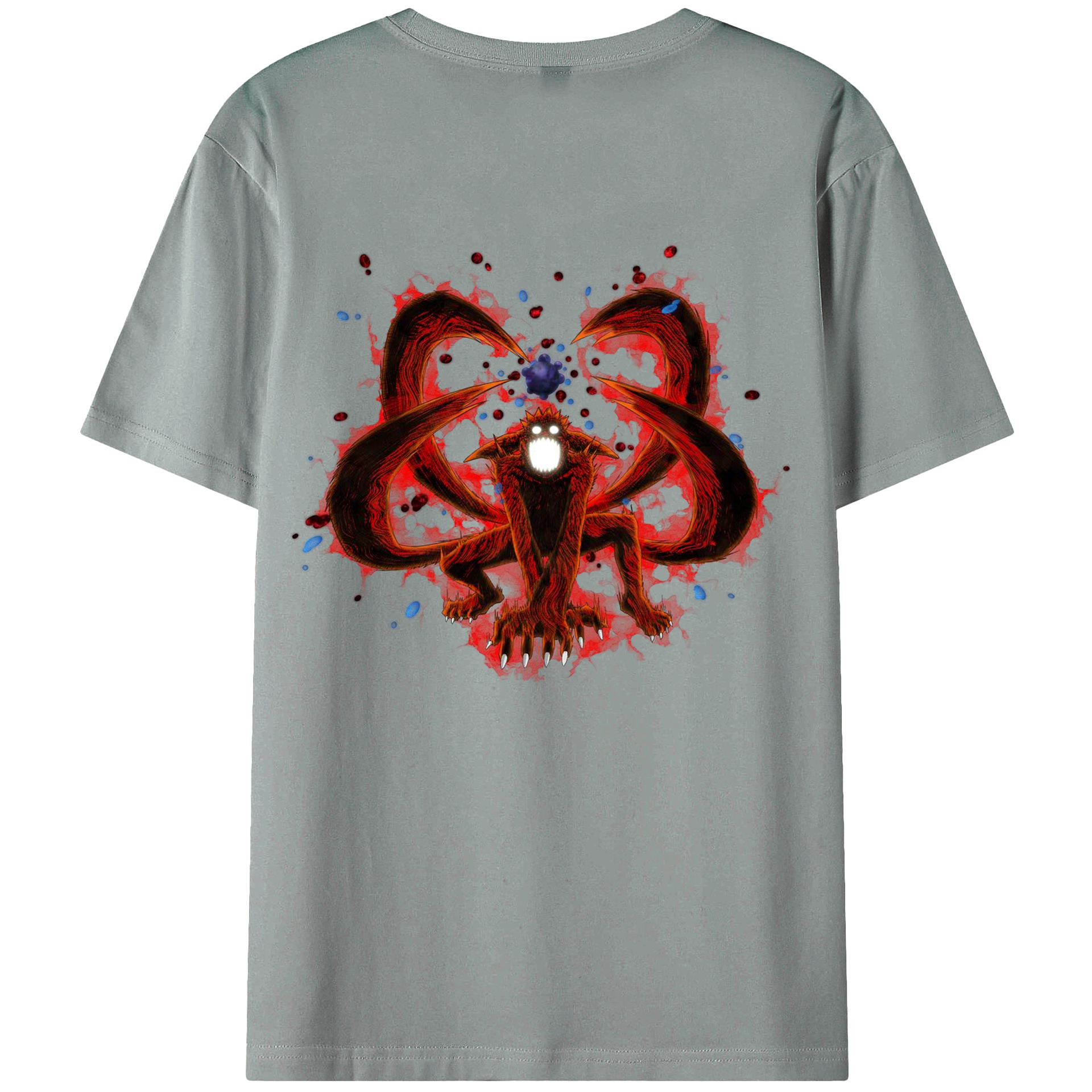 （画像用） NARUTO -ナルト- うずまき ナルト Uzumaki Naruto 綿100％ メンズ半袖Tシャツ（バックプリント） 通気性